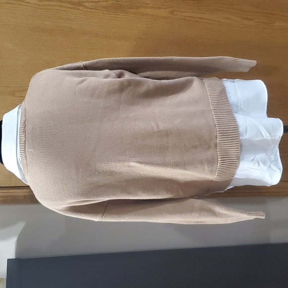 Ralph Lauren black label knit sweater tan with attached collar tails - Picture 5 of 8